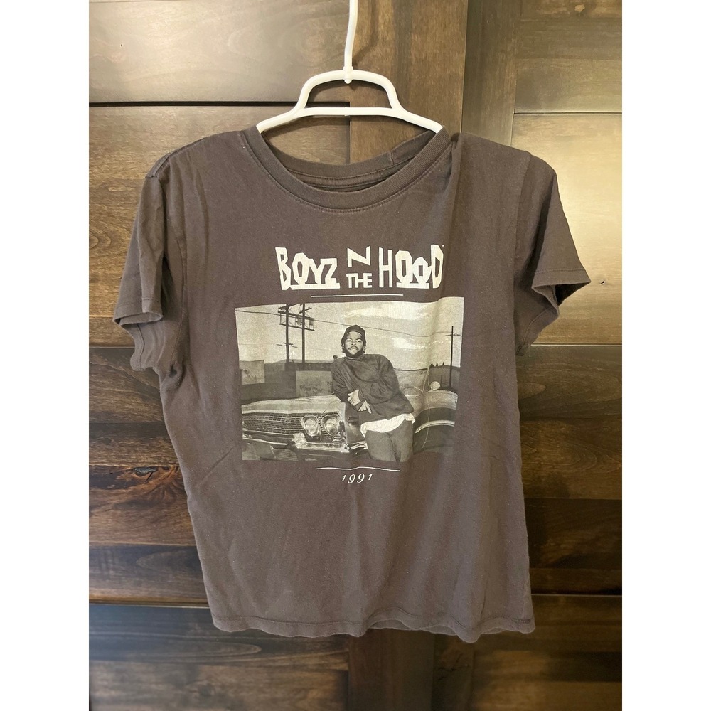 Mad Engine Boyz N The Hood Ice Cube 1991 Graphic T-Shirt Black Small